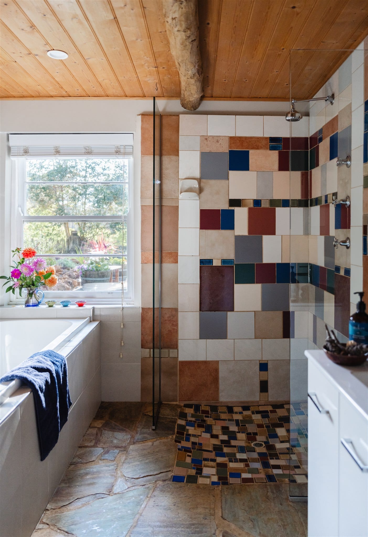 Walk-in shower and bath