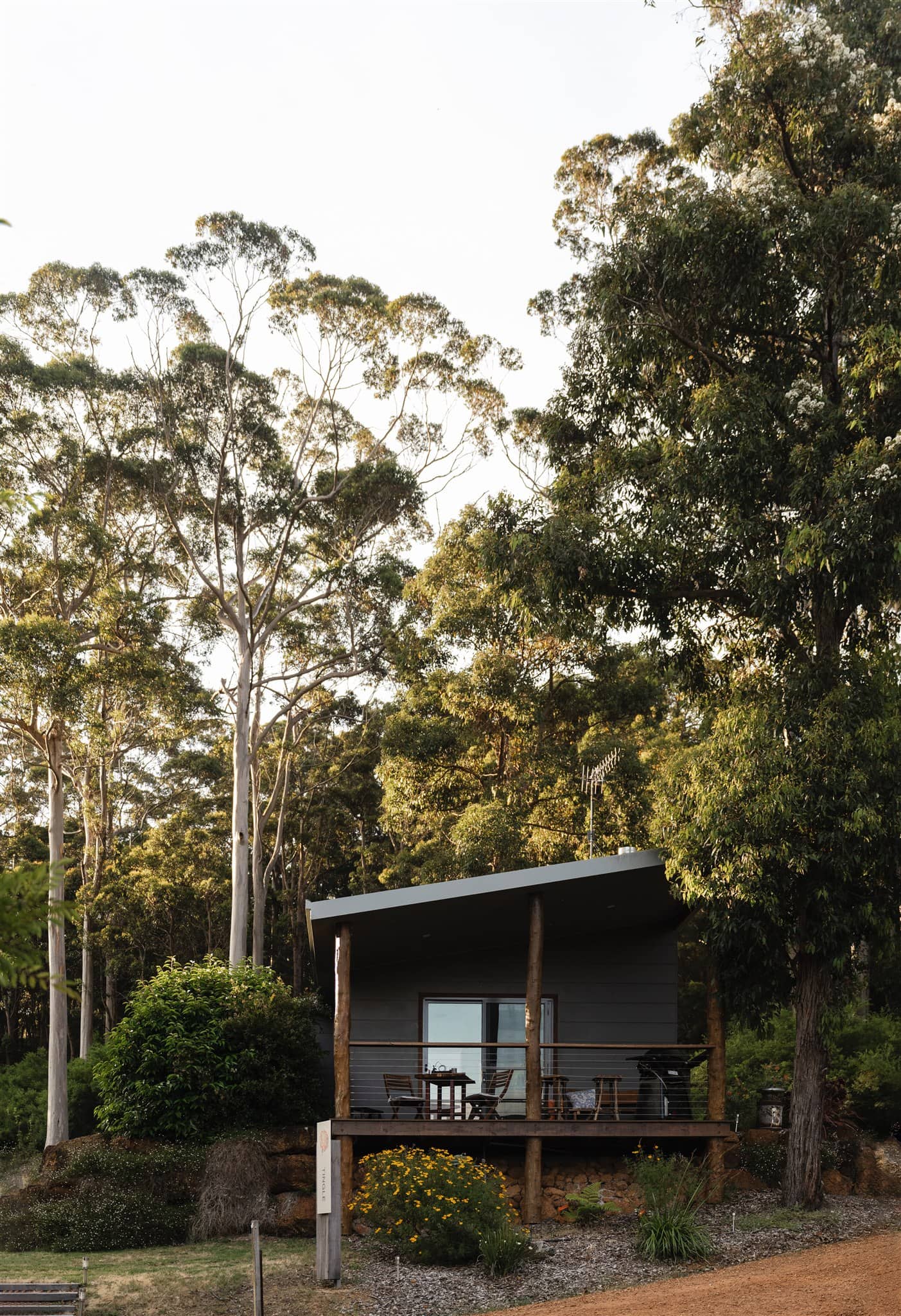 Elevated deck with inlet views