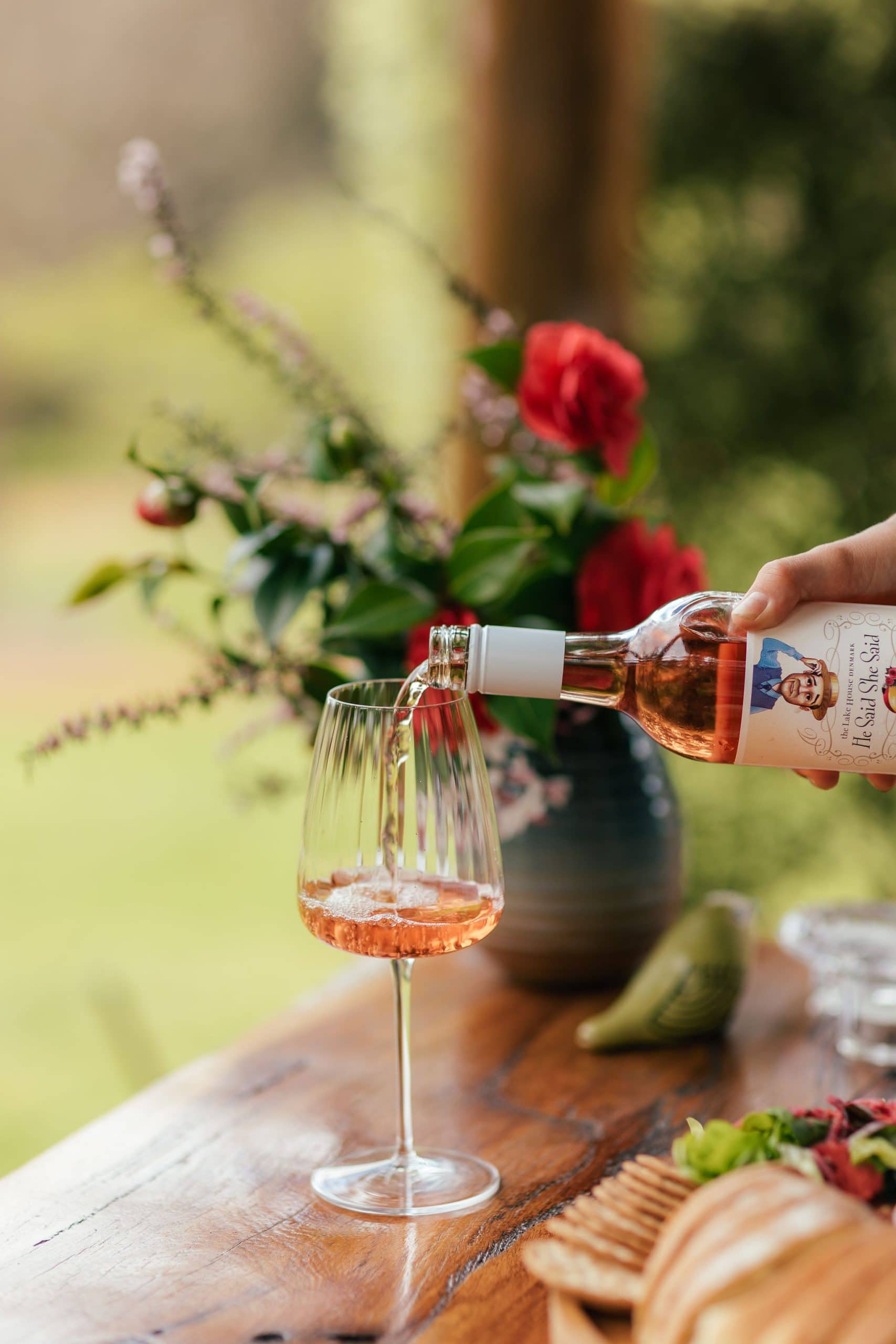 Local wines on your covered wide balcony