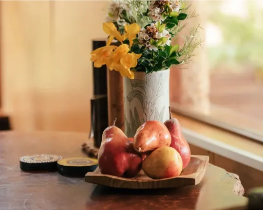 Apples on a table